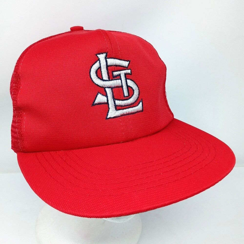 Vintage St. Louis Cardinals Snap Back Hat Cap Red Mesh Trucker MLB Baseball 90s